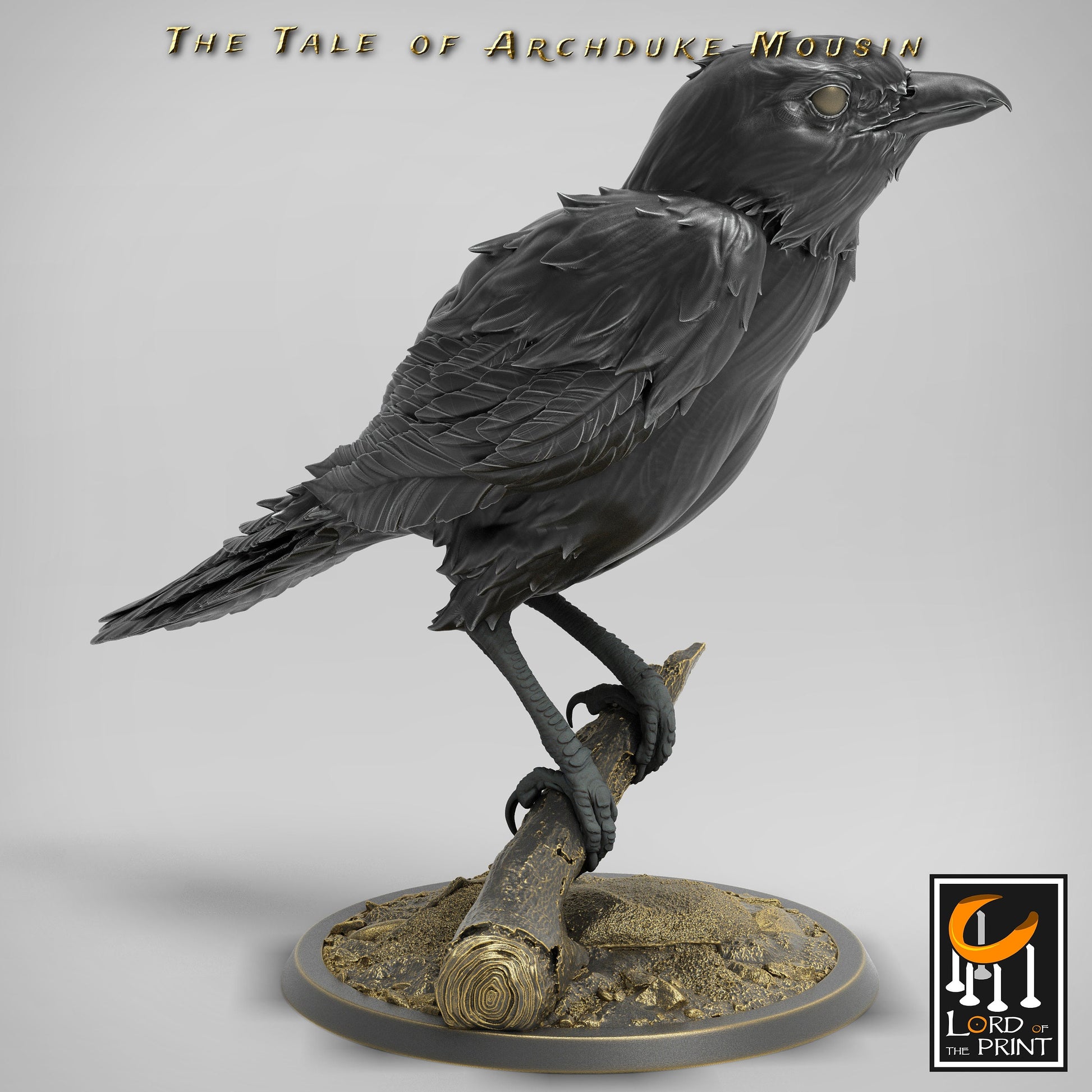 Mouse and Magpie Perching, Archduke Mousin, Lord of the Print | Dungeons and Dragons | Pathfinder | Table Top RPG | 3D Printed Model