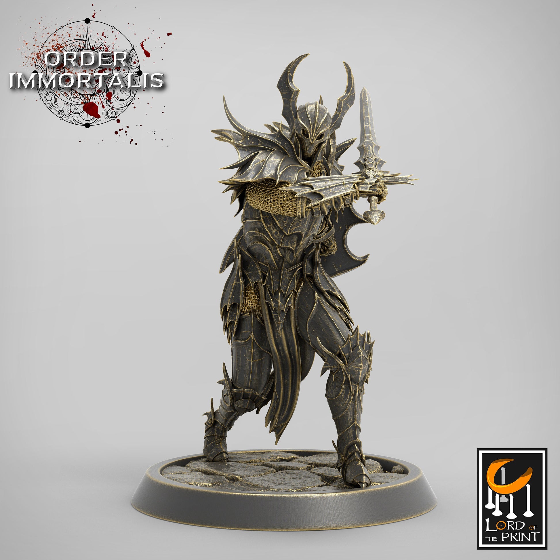 Blood knight Longsword Squadron, Order Immortalis, Lord of the Print | Dungeons and Dragons | Pathfinder | Table Top RPG | 3D Printed Model