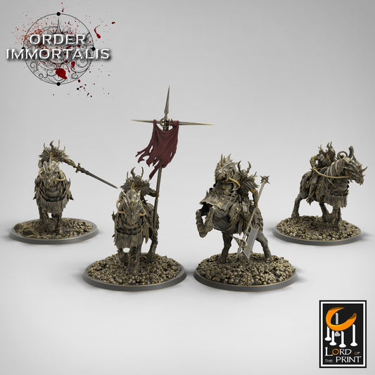 Blood knight Cavalier Squadron, Order Immortalis, Lord of the Print | Dungeons and Dragons | Pathfinder | Table Top RPG | 3D Printed Model