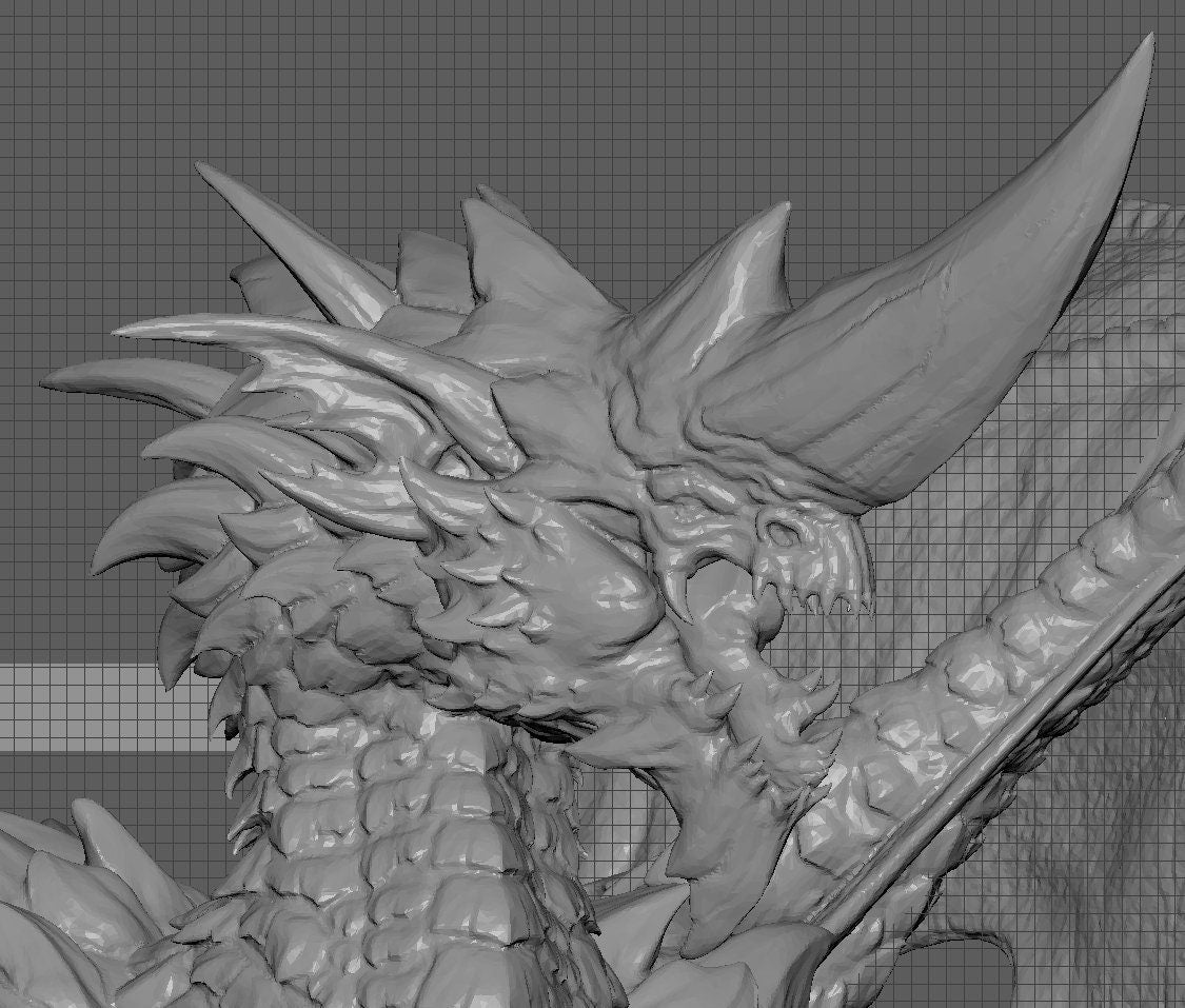 Blue Dragon, Burrowing Dragon | Aussie 3D Printed Miniatures and Terrain