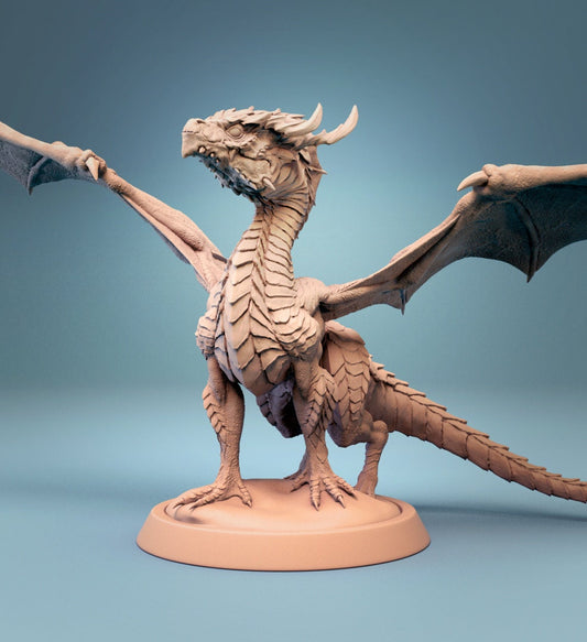 Cute Dragon, Baby Dragon, Lord of the Print | Dungeons and Dragons | Pathfinder | Table Top RPG | 3D Printed Model