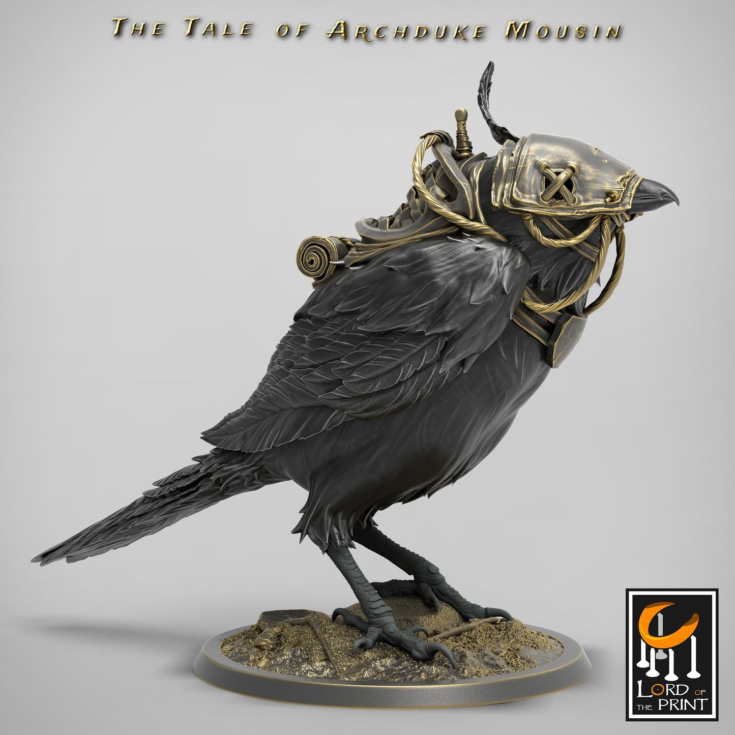 Mouse and Magpie Perching, Archduke Mousin, Lord of the Print | Dungeons and Dragons | Pathfinder | Table Top RPG | 3D Printed Model