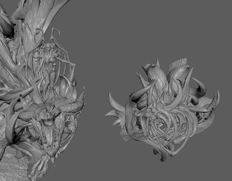 Undead Dragon, Skeleton Dragon, Lord of the Print | Dungeons and Dragons | Pathfinder | Table Top RPG | 3D Printed Model