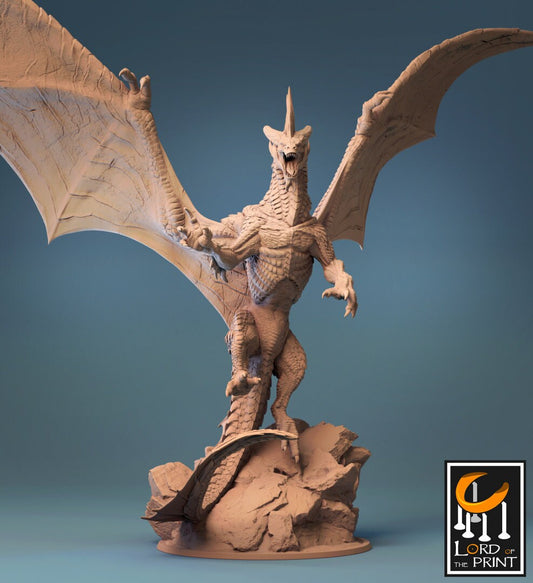 Silver Dragon, Social Dragon, Lord of the Print | Dungeons and Dragons | Pathfinder | Table Top RPG | 3D Printed Model