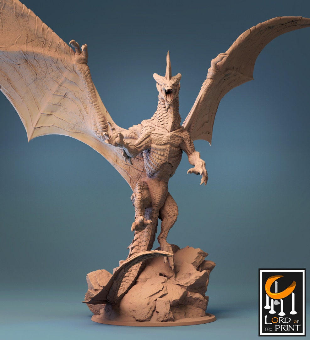 Silver Dragon, Social Dragon | Aussie 3D Printed Miniatures and Terrain
