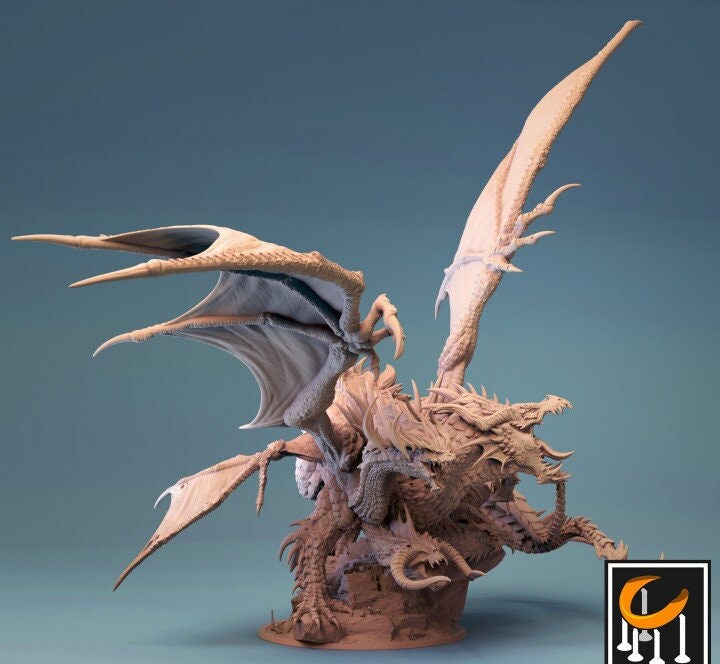 Tiamat (5 Headed Variant), God Dragon, Lord of the Print | Dungeons and Dragons | Pathfinder | Table Top RPG | 3D Printed Model