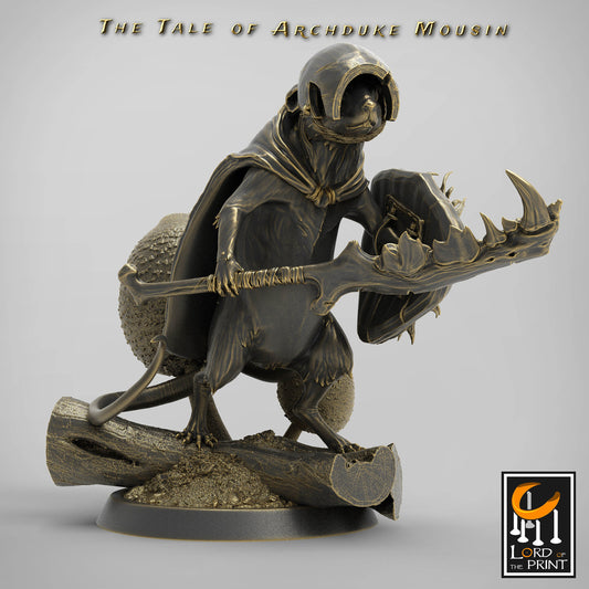 Soldier Adventurer Mice!, Archduke Mousin, Lord of the Print | Dungeons and Dragons | Pathfinder | Table Top RPG | 3D Printed Model