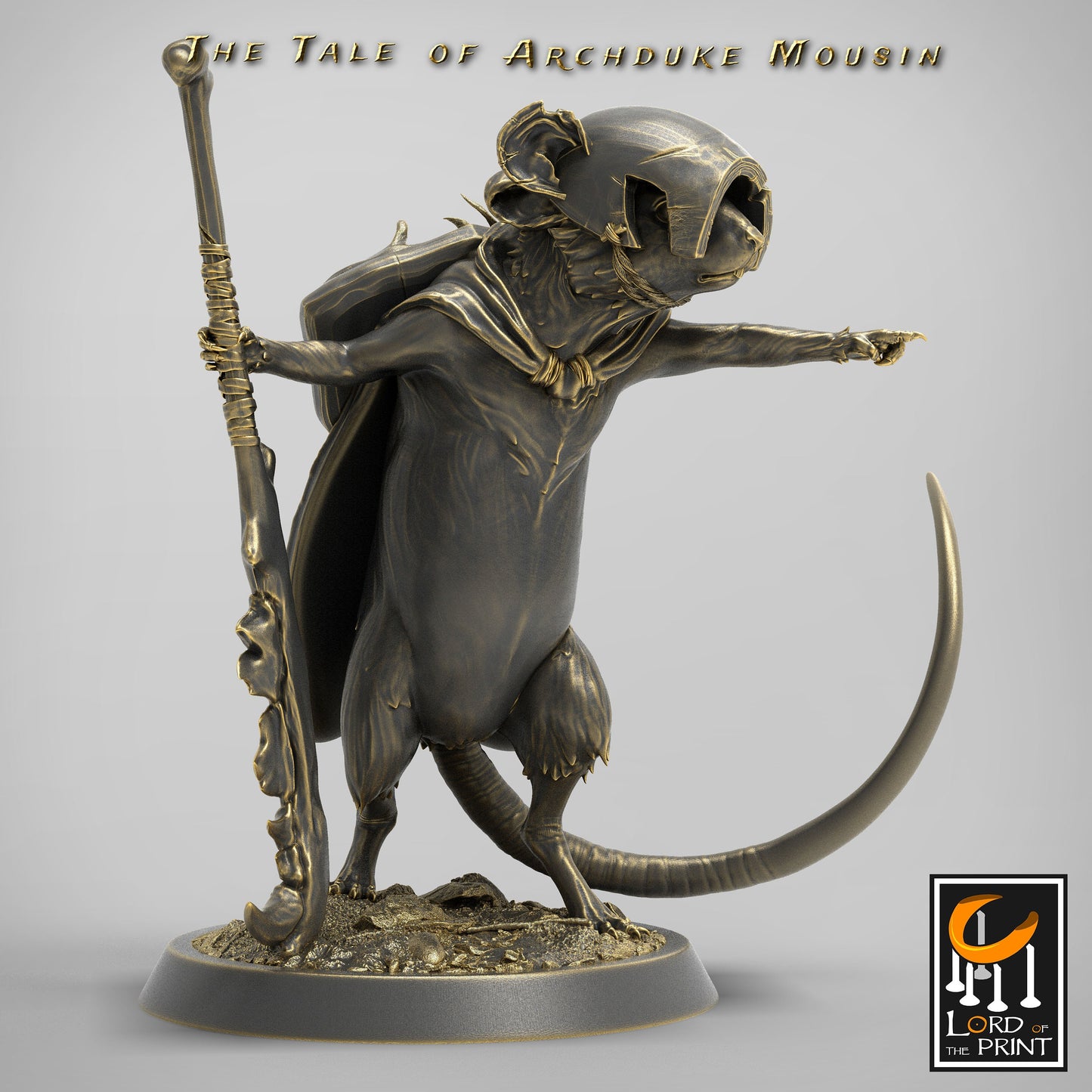 Soldier Adventurer Mice!, Archduke Mousin, Lord of the Print | Dungeons and Dragons | Pathfinder | Table Top RPG | 3D Printed Model