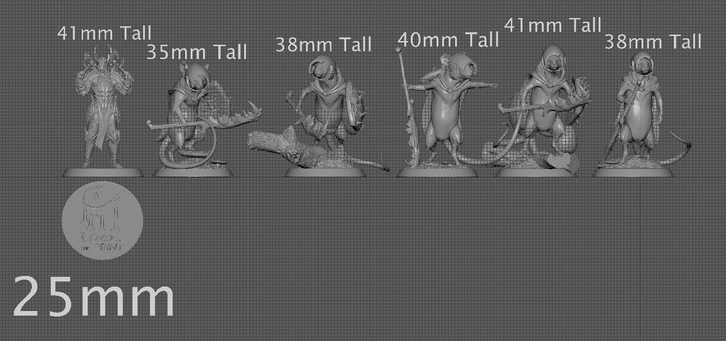 Soldier Adventurer Mice!, Archduke Mousin, Lord of the Print | Dungeons and Dragons | Pathfinder | Table Top RPG | 3D Printed Model