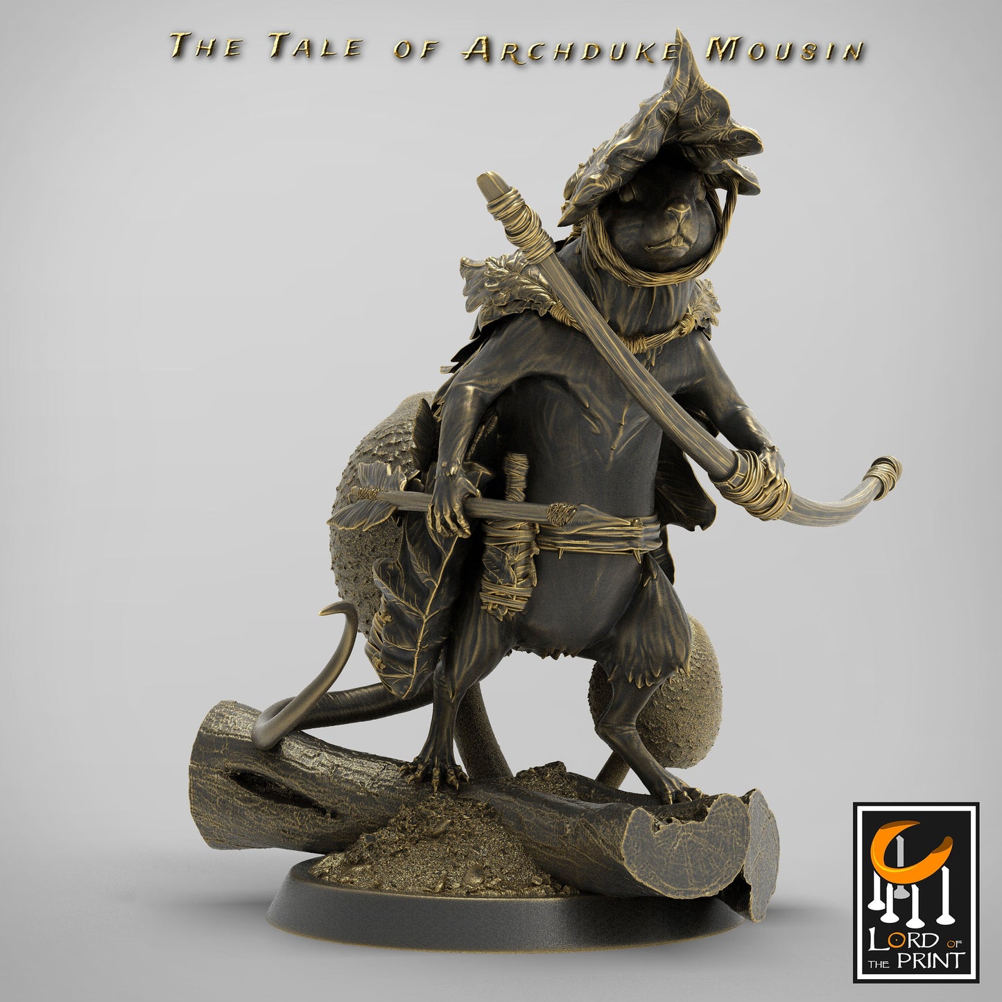 Archer Adventurer Mice! Archduke Mousin, Lord of the Print | Dungeons and Dragons | Pathfinder | Table Top RPG | 3D Printed Model