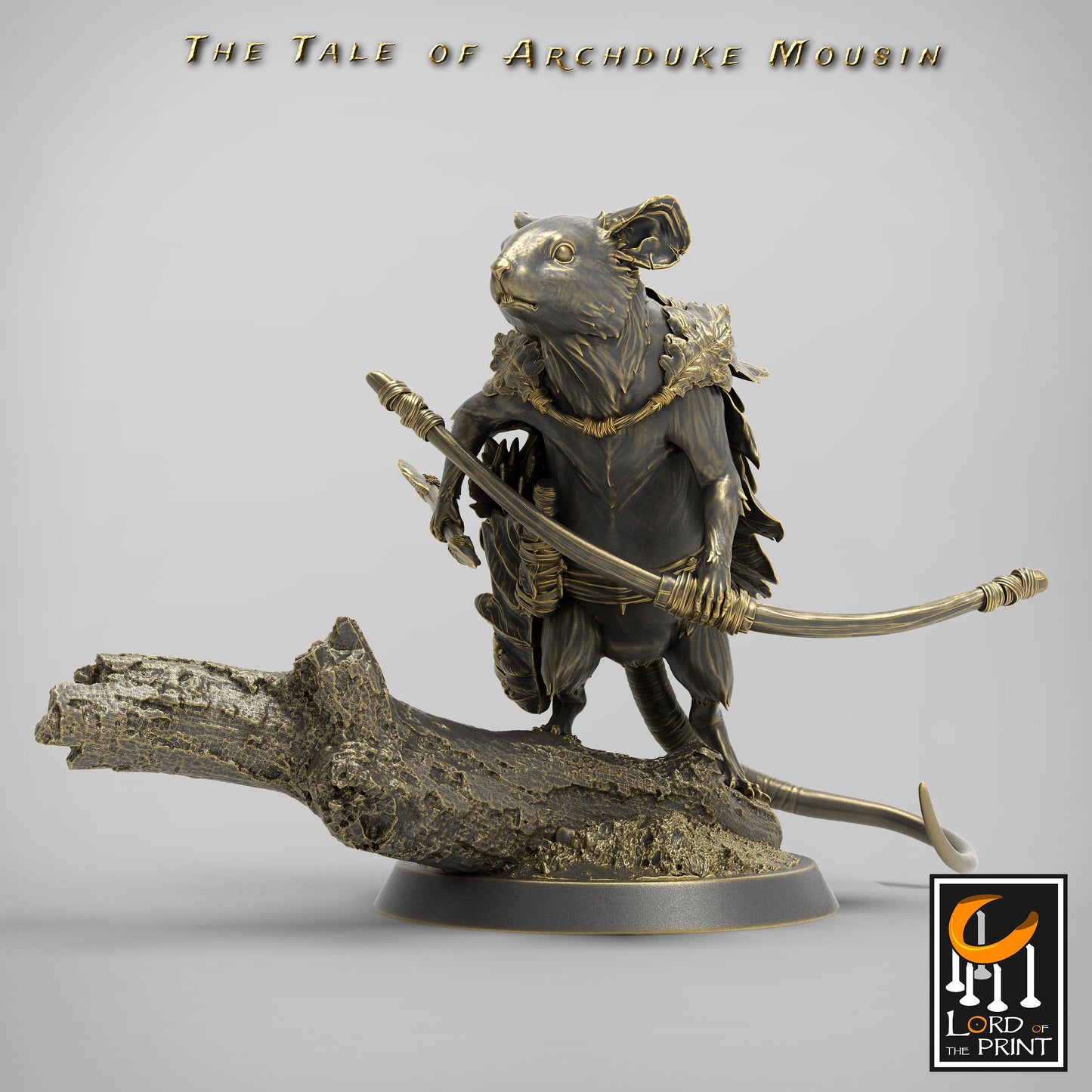 Archer Adventurer Mice! Archduke Mousin, Lord of the Print | Dungeons and Dragons | Pathfinder | Table Top RPG | 3D Printed Model