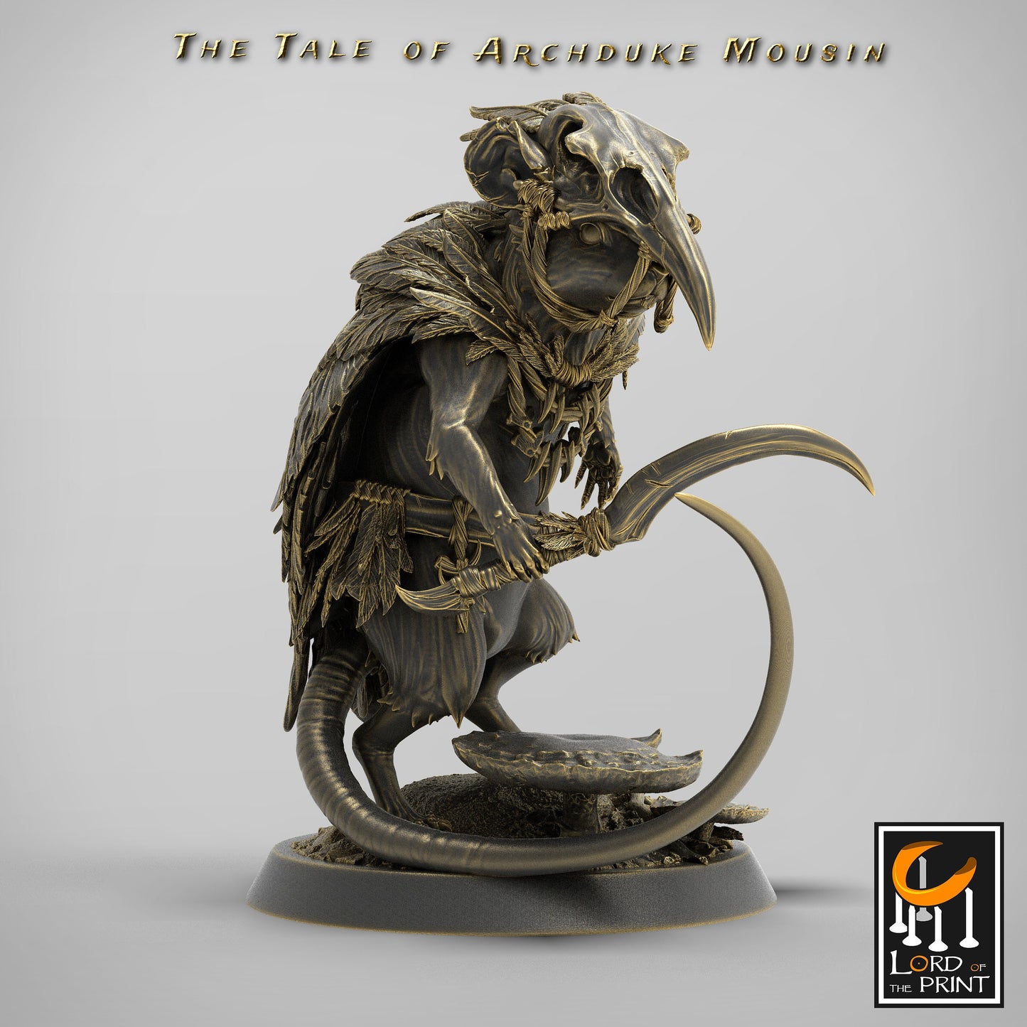 Shaman/Mage Adventurer Mice!, Archduke Mousin, Lord of the Print | Dungeons and Dragons | Pathfinder | Table Top RPG | 3D Printed Model