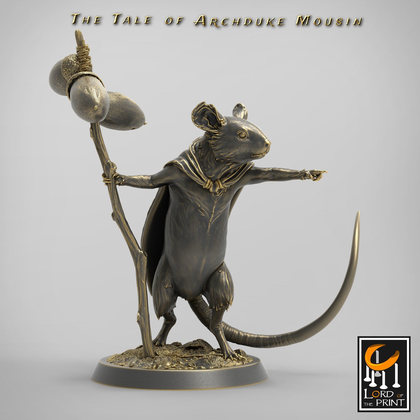 Peasant Adventurer Mice! Archduke Mousin, Lord of the Print | Dungeons and Dragons | Pathfinder | Table Top RPG | 3D Printed Model