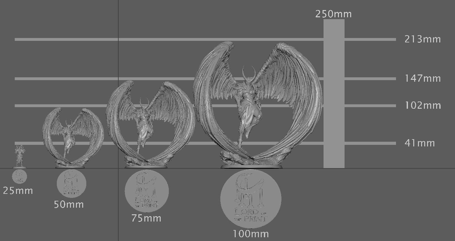 Michael, Archangel, Angel Fighter, Lord of the Print | Dungeons and Dragons | Pathfinder | Table Top RPG | 3D Printed Model