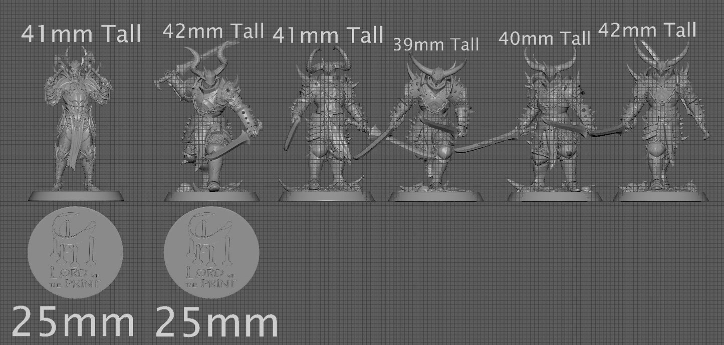 Dual Sword Squadron, Unchained, Lord of the Print | Dungeons and Dragons | Pathfinder | Table Top RPG | 3D Printed Model