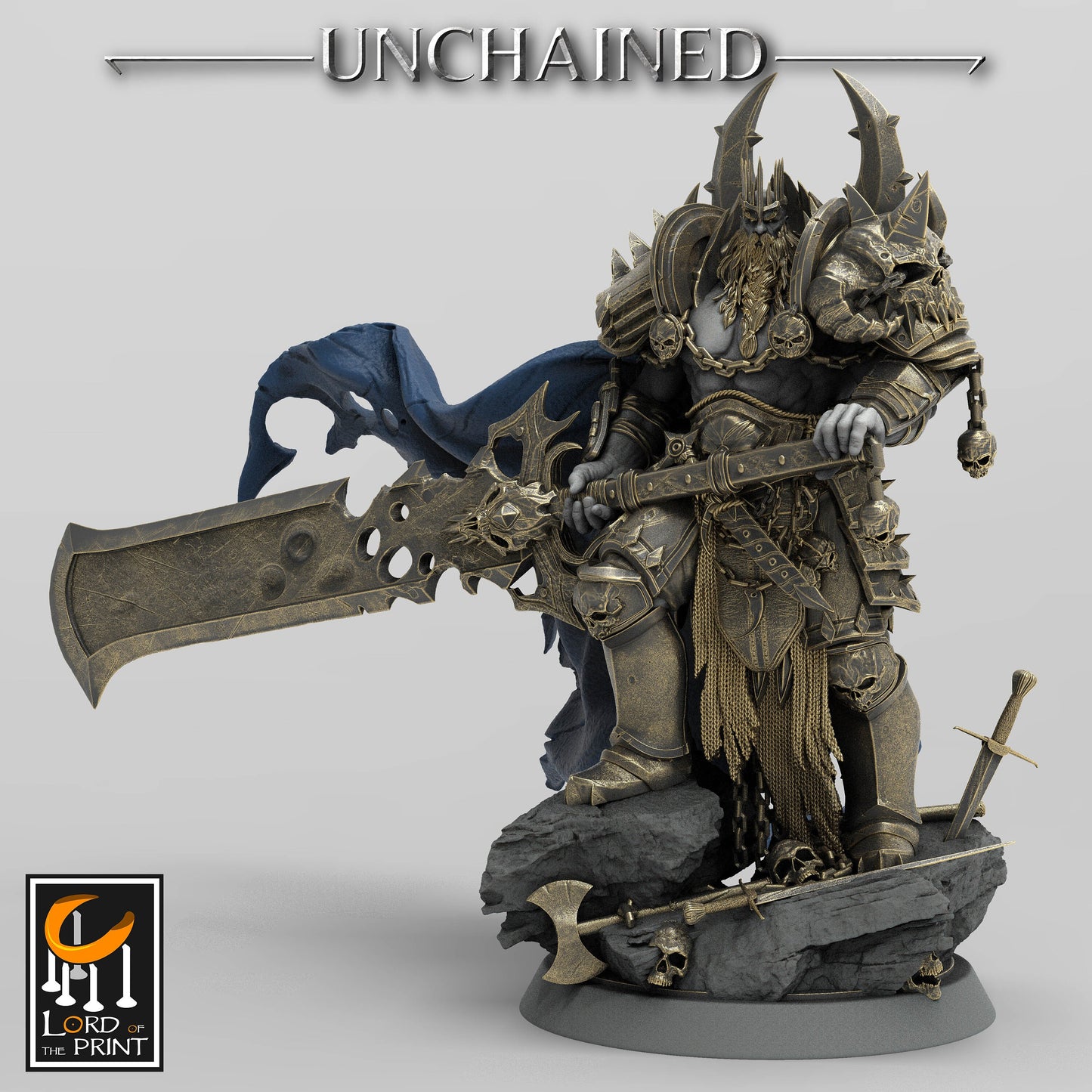 King Olaf, Unchained King, Lord of the Print | Dungeons and Dragons | Pathfinder | Table Top RPG | 3D Printed Model