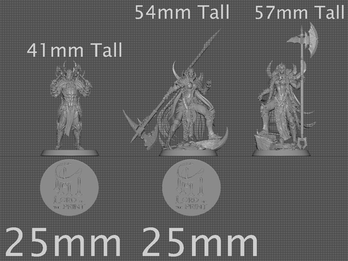 King Olaf's Generals, Unchained, Lord of the Print | Dungeons and Dragons | Pathfinder | Table Top RPG | 3D Printed Model