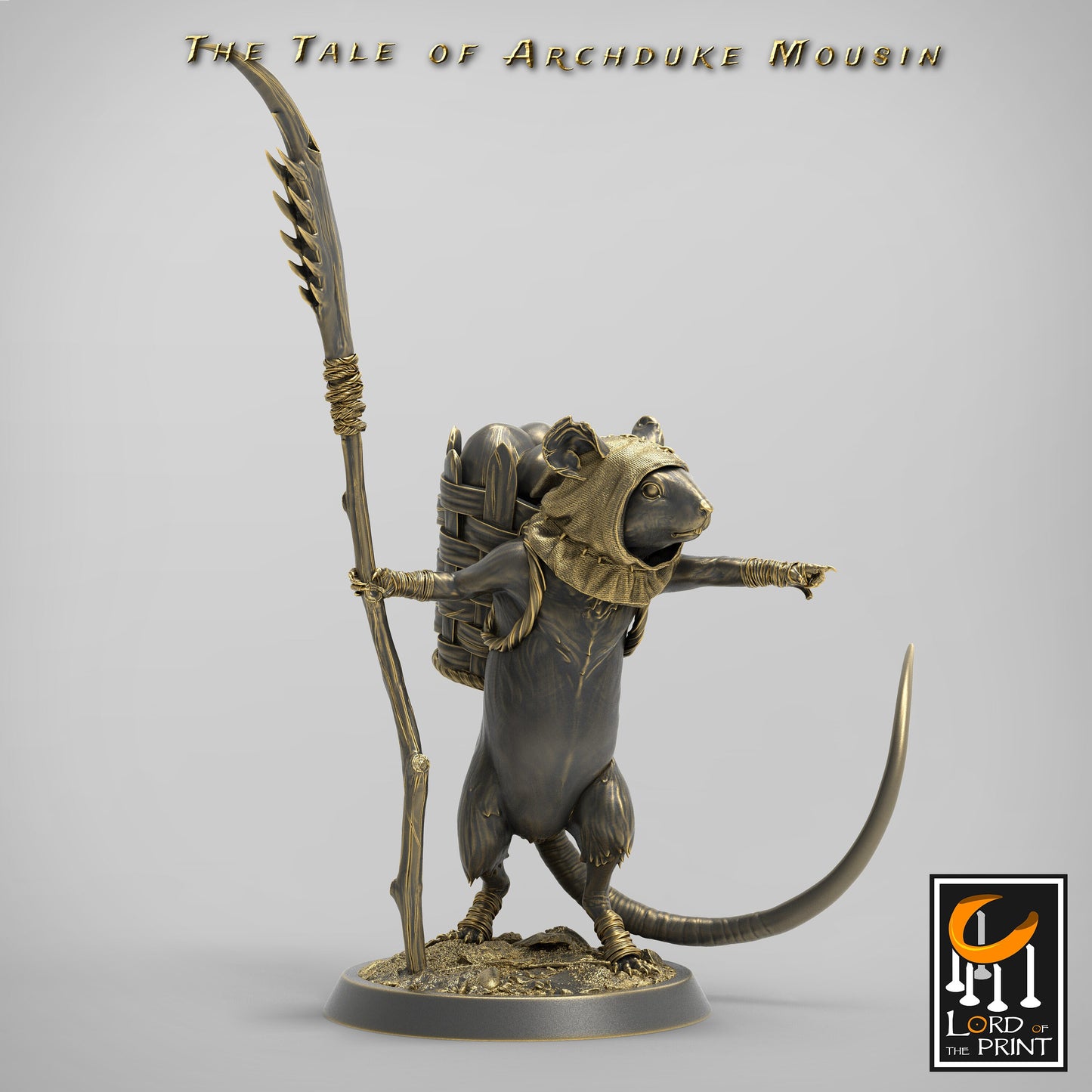 Peasant Adventurer Mice! Archduke Mousin, Lord of the Print | Dungeons and Dragons | Pathfinder | Table Top RPG | 3D Printed Model