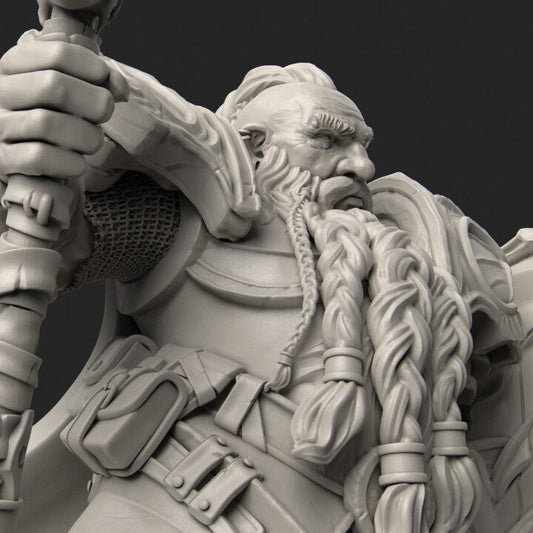 Tormyr the Dwarf Paladin, Powerful NPC, Ernest Nemirovsky | Dungeons and Dragons | Pathfinder | Table Top RPG | 3D Printed Model
