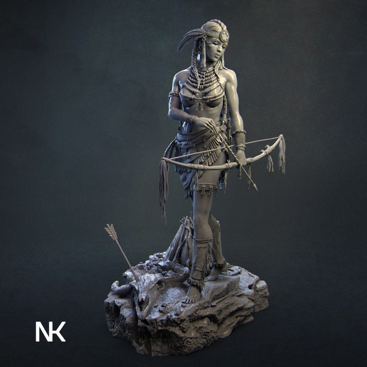 Kora the Tribal Warrior | Aussie 3D Printed Miniatures and Terrain
