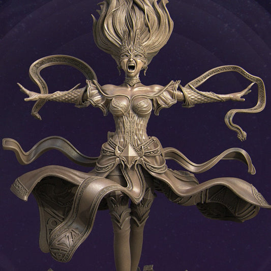 Lyndra the Archemage, Powerful NPC, Ernest Nemirovsky | Dungeons and Dragons | Pathfinder | Table Top RPG | 3D Printed Model