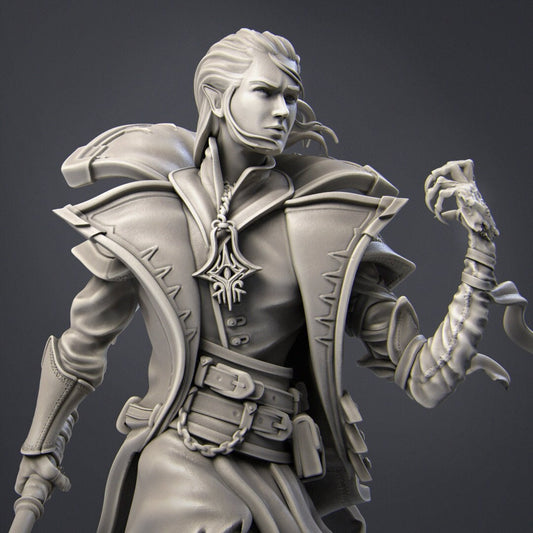 Glynris the Hexblade Warlock, Powerful NPC, Ernest Nemirovsky | Dungeons and Dragons | Pathfinder | Table Top RPG | 3D Printed Model