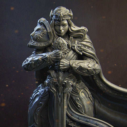 Alina the Paladin of Dawn, Powerful NPC, Ernest Nemirovsky | Dungeons and Dragons | Pathfinder | Table Top RPG | 3D Printed Model