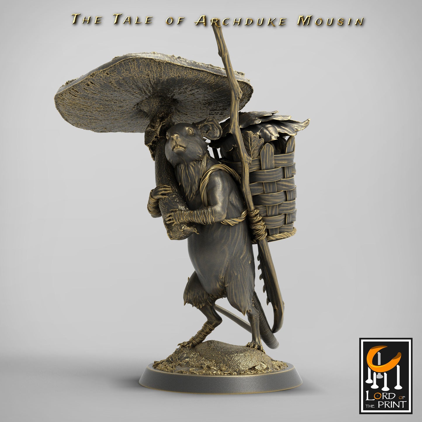 Peasant Adventurer Mice! Archduke Mousin, Lord of the Print | Dungeons and Dragons | Pathfinder | Table Top RPG | 3D Printed Model