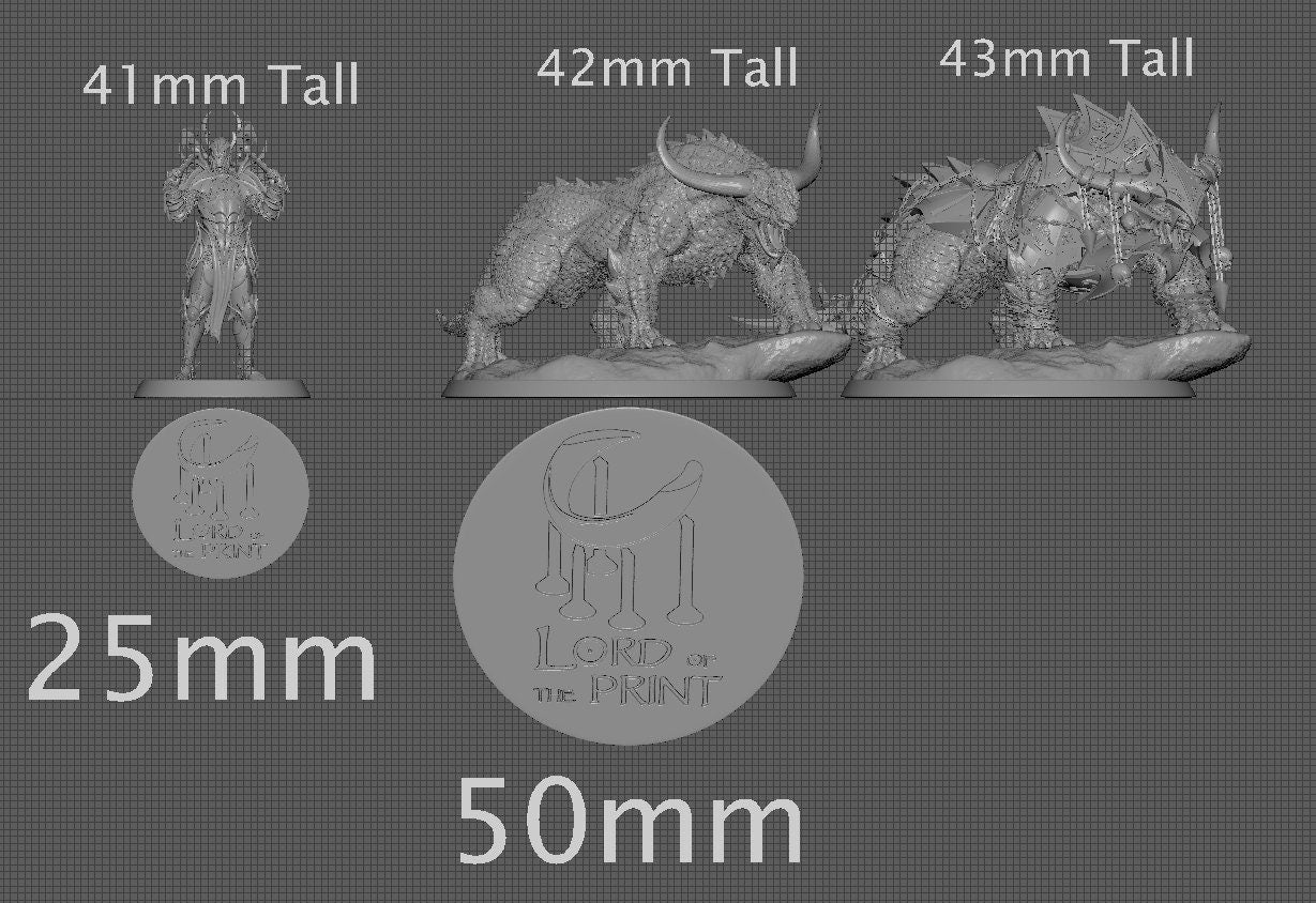 Araki Mounts, Unchained, Lord of the Print | Dungeons and Dragons | Pathfinder | Table Top RPG | 3D Printed Model