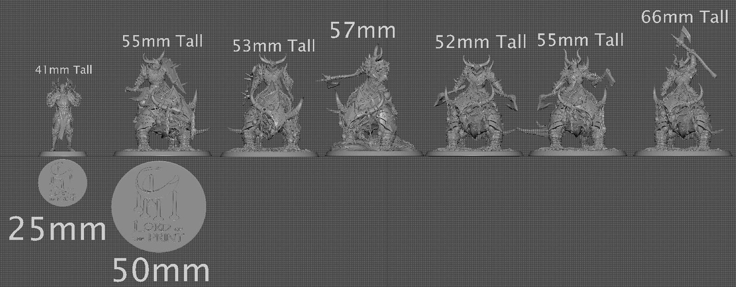 Araki Axe Soldiers, Unchained, Lord of the Print | Dungeons and Dragons | Pathfinder | Table Top RPG | 3D Printed Model