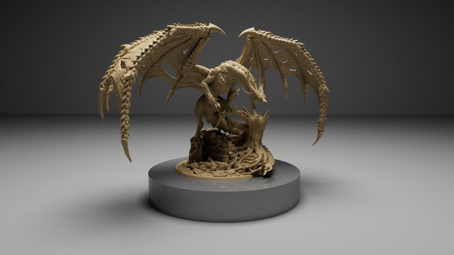 King Olafs Dragon, Armored and Unarmored, Lord of the Print | Dungeons and Dragons | Pathfinder | Table Top RPG | 3D Printed Model