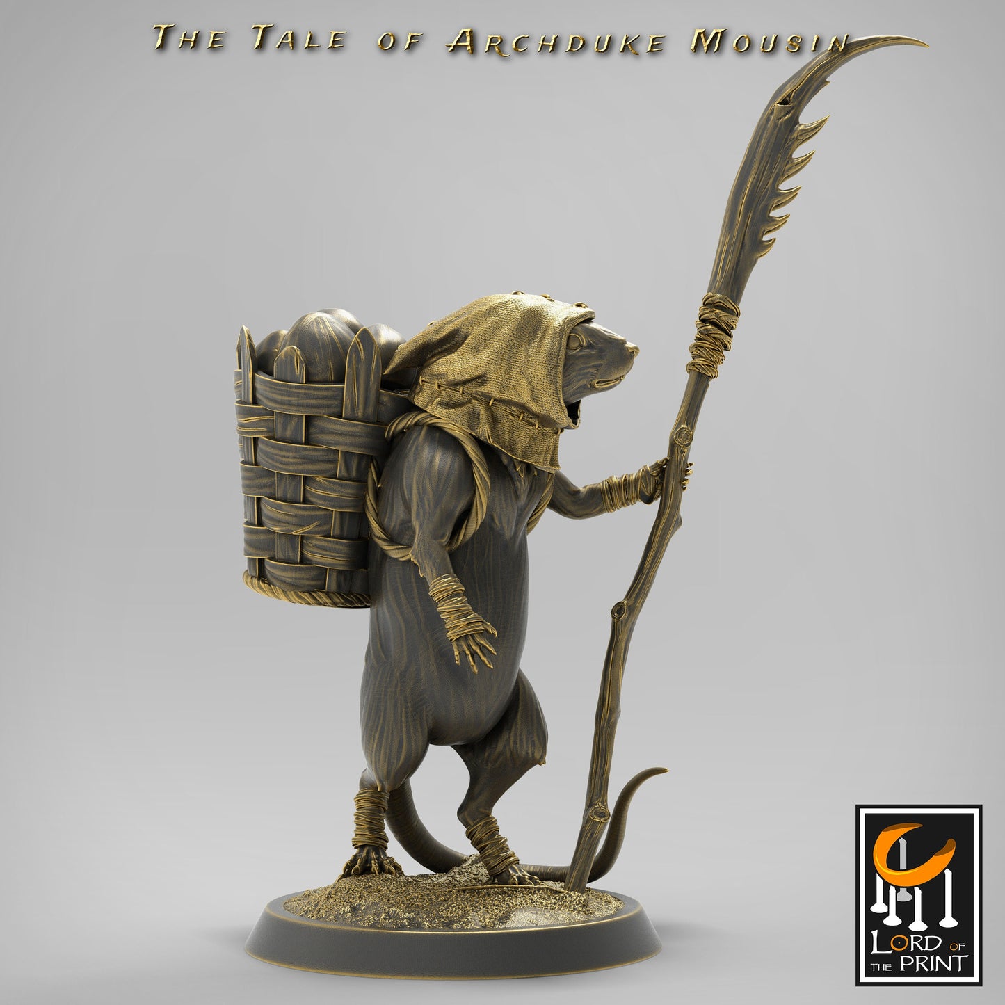 Peasant Adventurer Mice! Archduke Mousin, Lord of the Print | Dungeons and Dragons | Pathfinder | Table Top RPG | 3D Printed Model