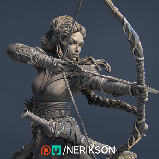 Saelihn The Elven Ranger, Powerful NPC, Ernest Nemirovsky | Dungeons and Dragons | Pathfinder | Table Top RPG | 3D Printed Model