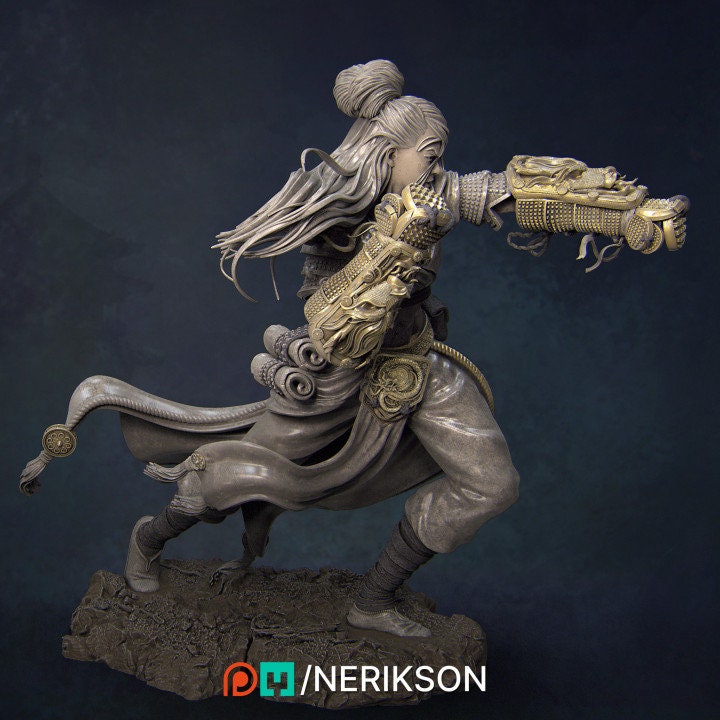 Kazue the Dragon Warrior, Powerful NPC, Ernest Nemirovsky | Dungeons and Dragons | Pathfinder | Table Top RPG | 3D Printed Model