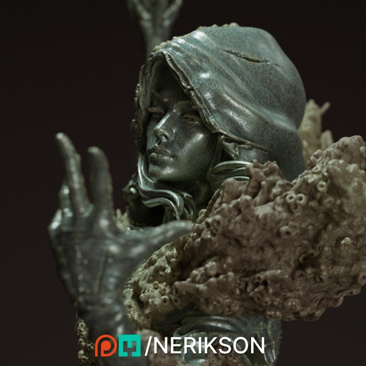 Yelhana the Fathomless Warlock | Aussie 3D Printed Miniatures and Terrain