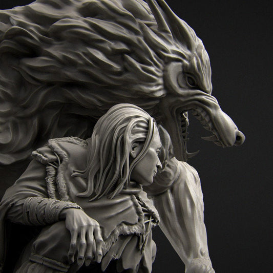 Katarina the Werewolf Shapeshifter, Powerful NPC, Ernest Nemirovsky | Dungeons and Dragons | Pathfinder | Table Top RPG | 3D Printed Model
