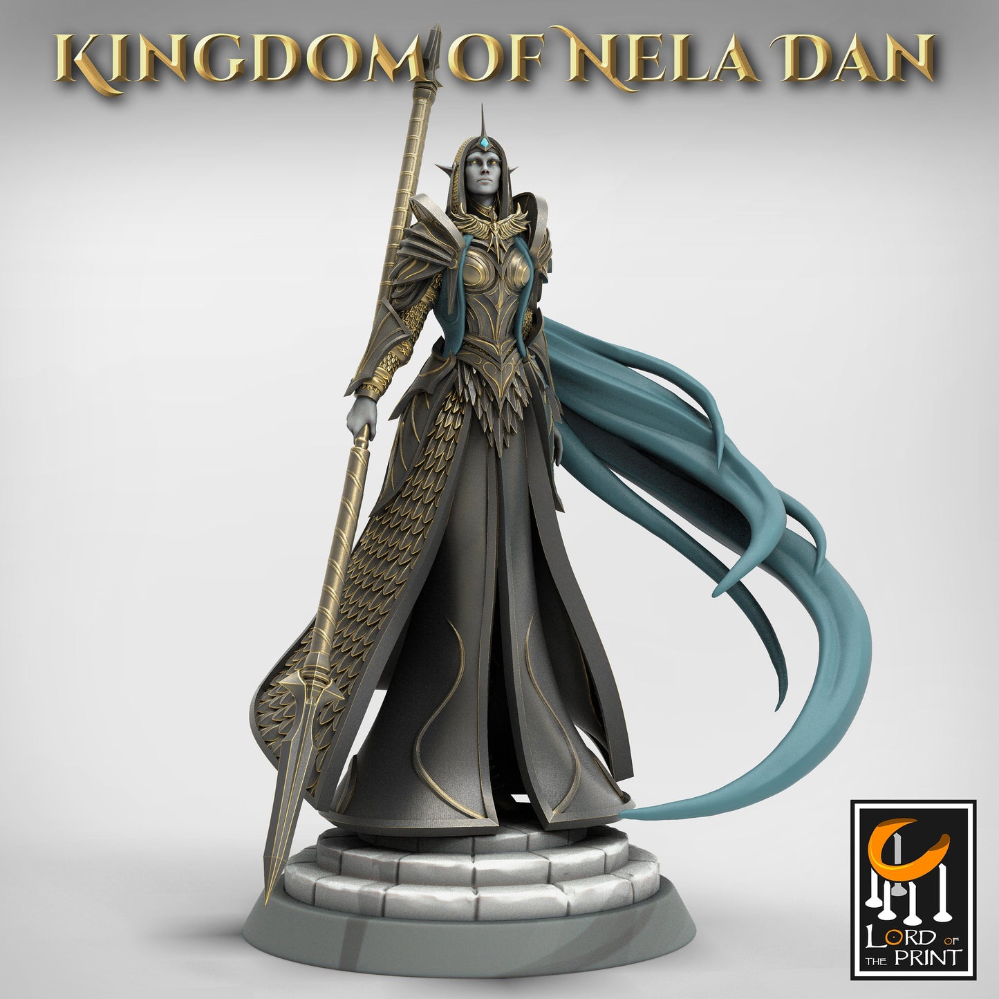 Queen Mirosi, Elvish Kingdom Nela Dan, Lord of the Print | Dungeons and Dragons | Pathfinder | Table Top RPG | 3D Printed Model