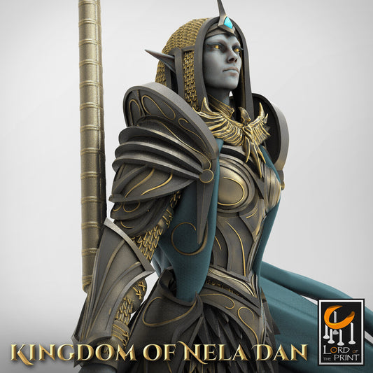 Queen Mirosi, Elvish Kingdom Nela Dan, Lord of the Print | Dungeons and Dragons | Pathfinder | Table Top RPG | 3D Printed Model