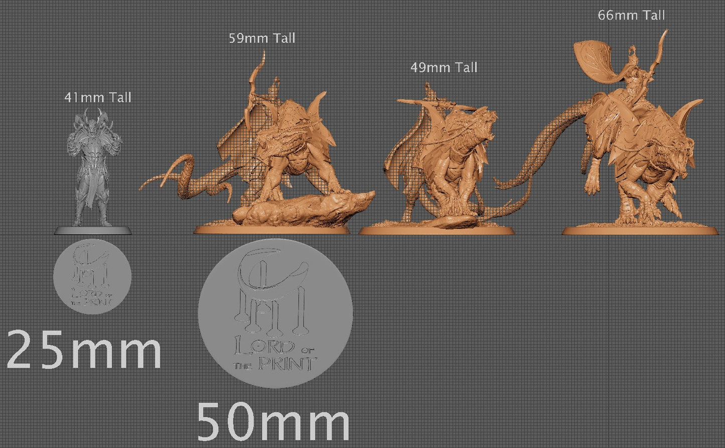 Archer Soldiers on Siri, Kingdom of Nela Dan, Lord of the Print | Dungeons and Dragons | Pathfinder | Table Top RPG | 3D Printed Model