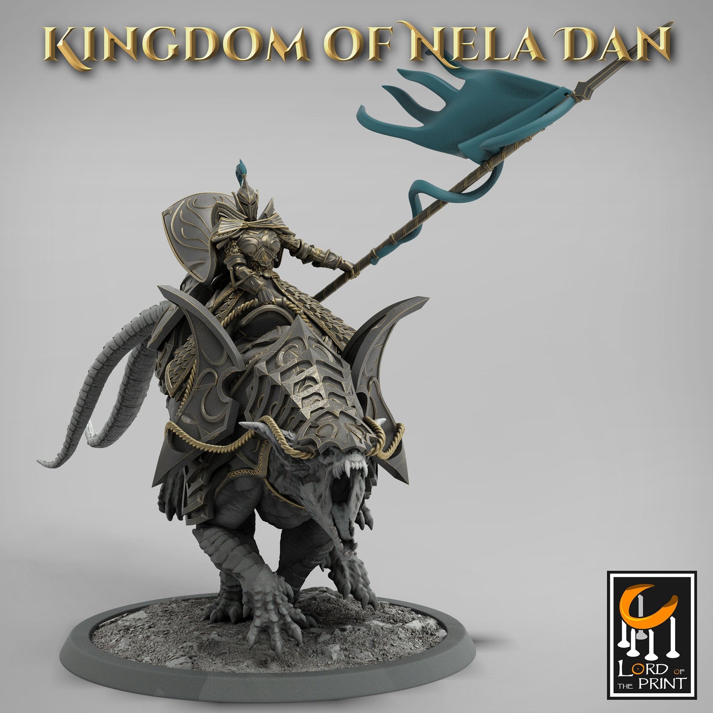 Banner Soldiers on Siri, Kingdom of Nela Dan, Lord of the Print | Dungeons and Dragons | Pathfinder | Table Top RPG | 3D Printed Model