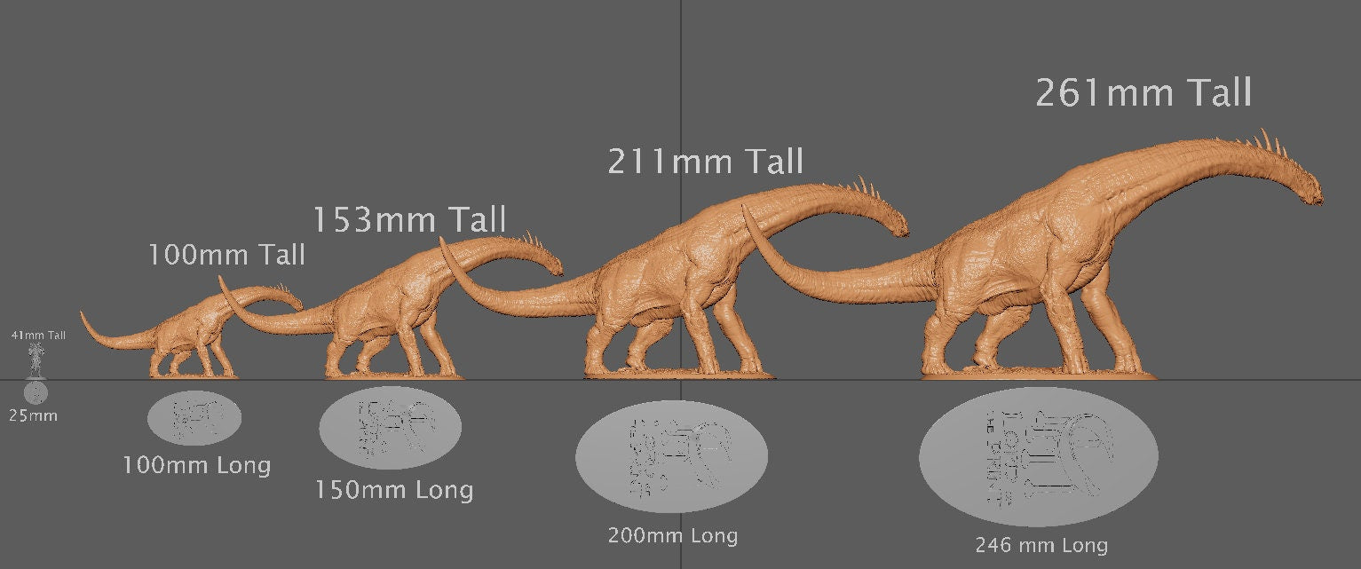 Brachiosaurus Wild, Dinotopia, Lord of the Print | Dungeons and Dragons | Pathfinder | Table Top RPG | 3D Printed Model