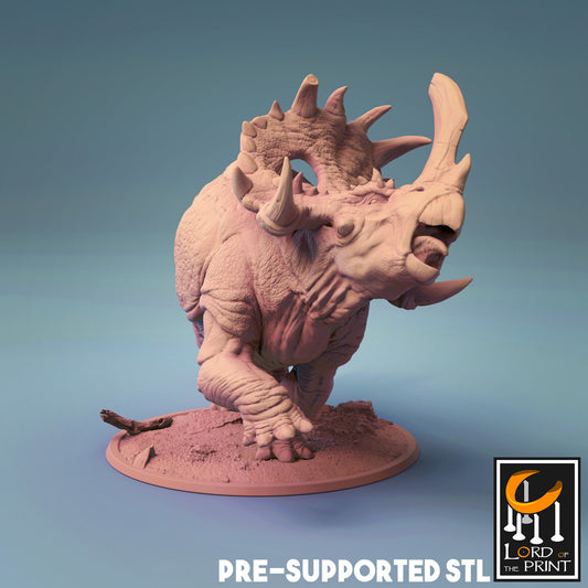 Sinoceratops Alpha, Dinotopia, Lord of the Print | Dungeons and Dragons | Pathfinder | Table Top RPG | 3D Printed Model