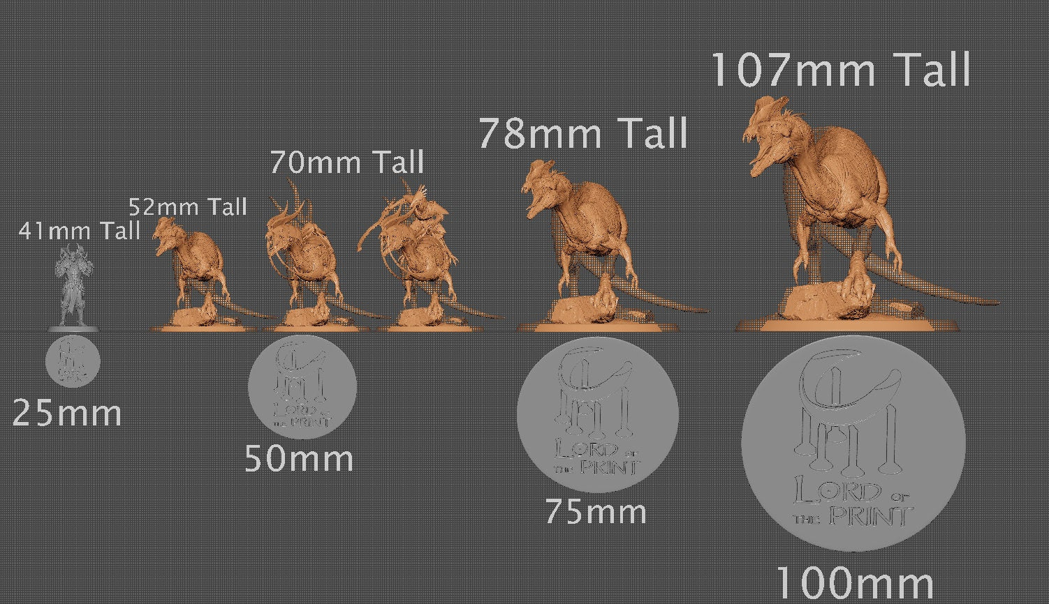 Dilophosaurus Attack!, Dinotopia, Lord of the Print | Dungeons and Dragons | Pathfinder | Table Top RPG | 3D Printed Model