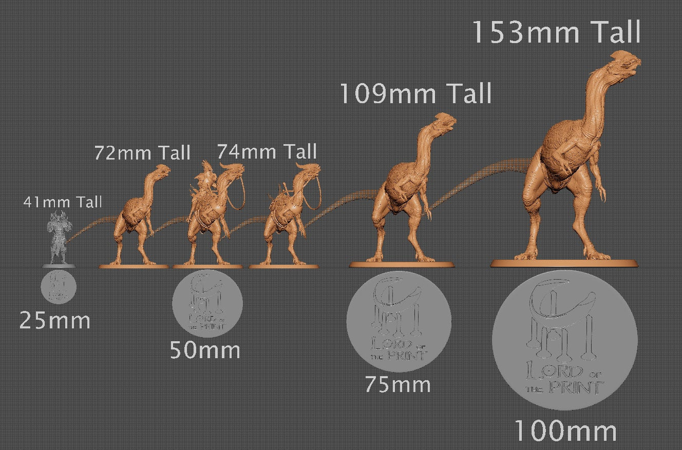 Dilophosaurus Idle!, Dinotopia, Lord of the Print | Dungeons and Dragons | Pathfinder | Table Top RPG | 3D Printed Model