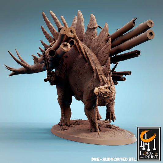 Stegosaurus RUN!, Dinotopia, Lord of the Print | Dungeons and Dragons | Pathfinder | Table Top RPG | 3D Printed Model