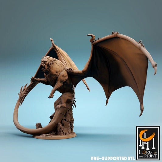 Manticores, Lord of the Print | Dungeons and Dragons | Pathfinder | Table Top RPG | 3D Printed Model