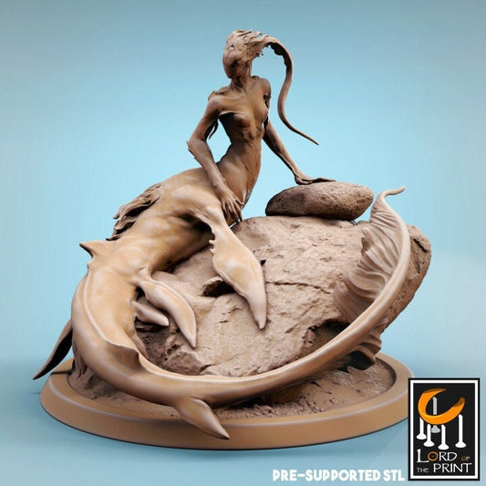 Mermaid Trio, Lord of the Print | Dungeons and Dragons | Pathfinder | Table Top RPG | 3D Printed Model