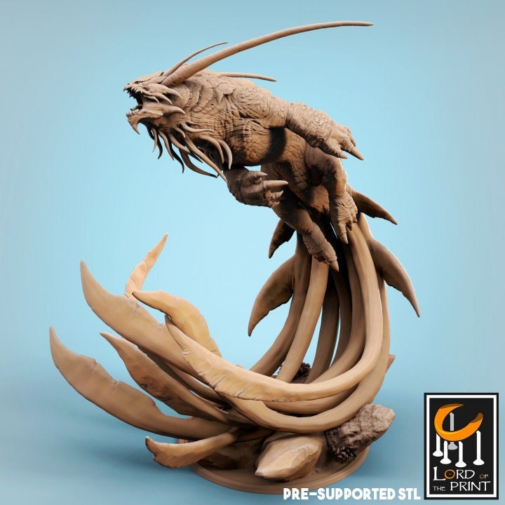 Kraken Ship-Breaker, Lord of the Print | Dungeons and Dragons | Pathfinder | Table Top RPG | 3D Printed Model