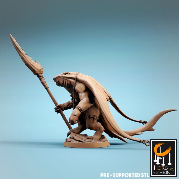 Ray-men Spear Squad, Lord of the Print | Dungeons and Dragons | Pathfinder | Table Top RPG | 3D Printed Model