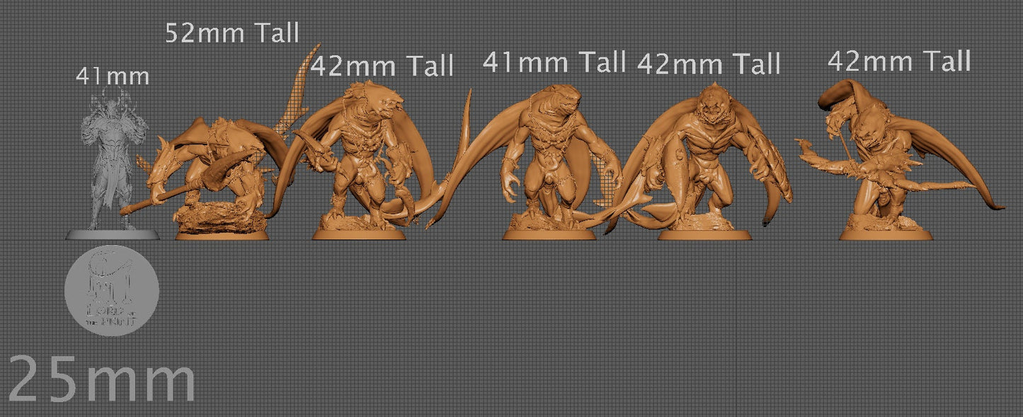 Ray-men All Weapon Squad, Lord of the Print | Dungeons and Dragons | Pathfinder | Table Top RPG | 3D Printed Model